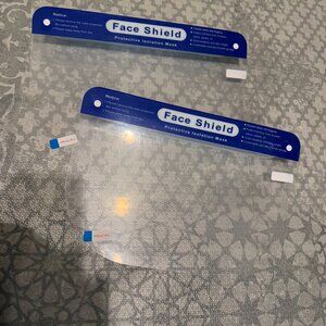 TWO NWT EVANTH REUSABLE PREMIUM ANTI-FOG FACE SHIELDS